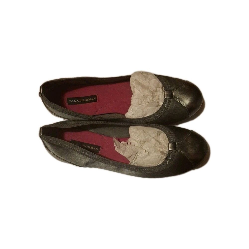 Dana Buchman Shoes Womens 7.5 M June Gunmetal Ballet Flats Gray Faux Leather